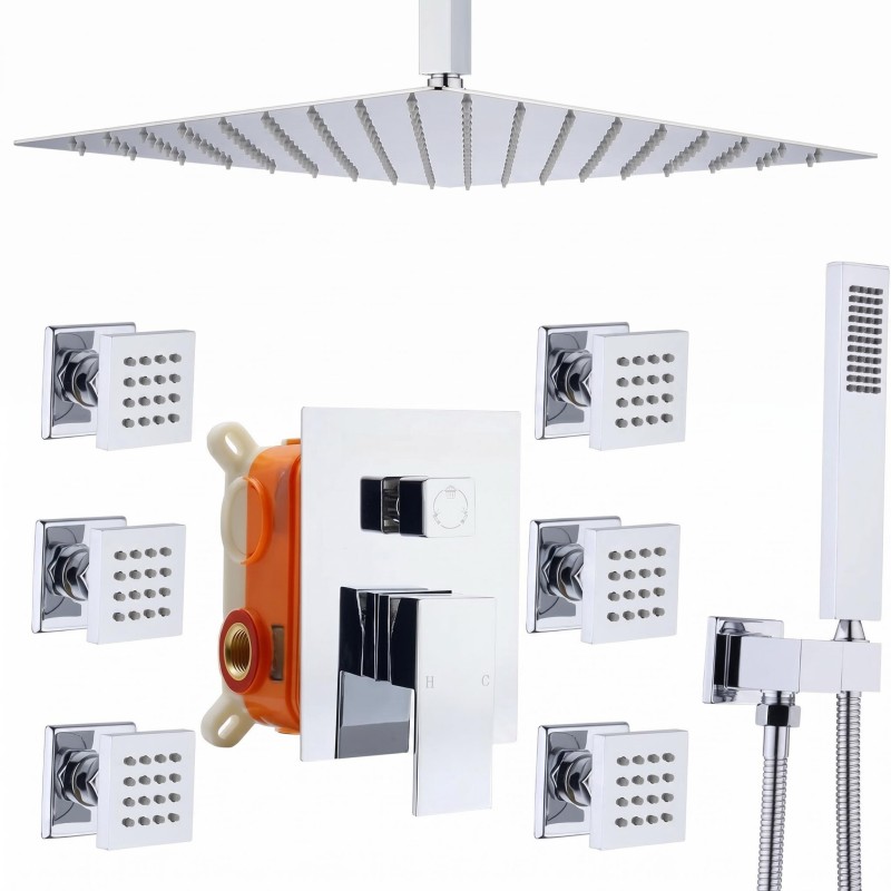 Built-in Bathtub and Shower Set
