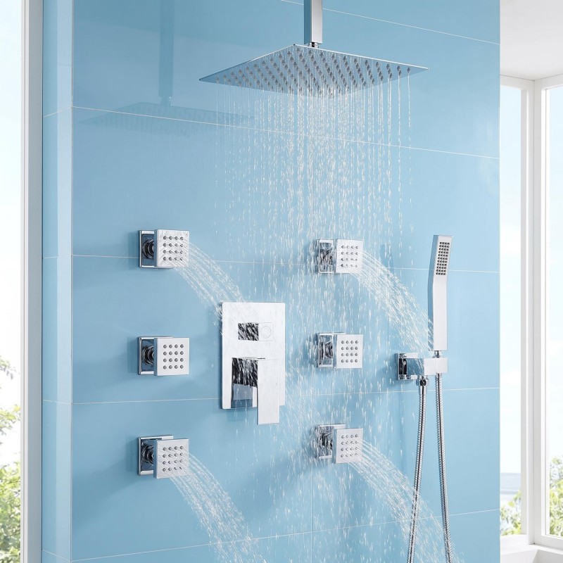 Built-in Bathtub and Shower Set